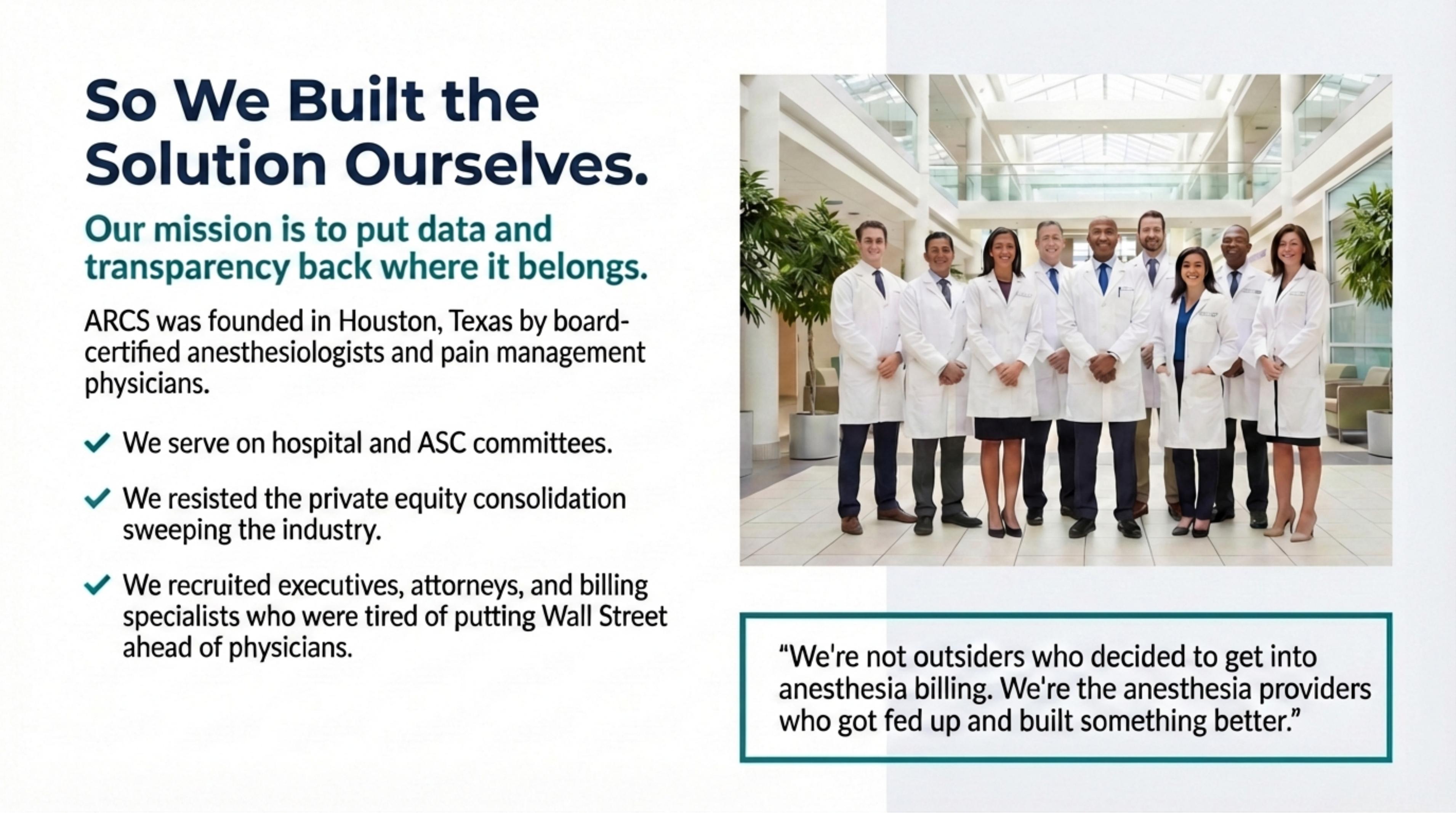 So We Built the Solution Ourselves